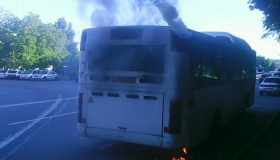 У Полтаві горів "кільцевий" автобус